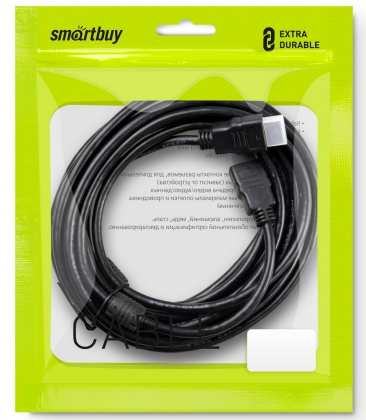  Кабель HDMI - HDMI v1.4 Smartbuy (K-352-50) 2 фильтра 5м