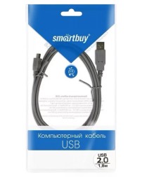Кабель Smartbuy USB2.0 A--&gt; mini B 5P 1,8 m (K-640-200)