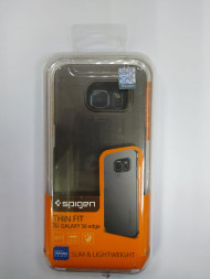 Клип-кейс Spigen для Galaxy S6 Edge Thin Fit, стальной (PC) (SGP11570)