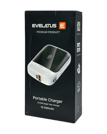  Powerbank Evelatus 10000mAh 1USB/1C 22.5W белый