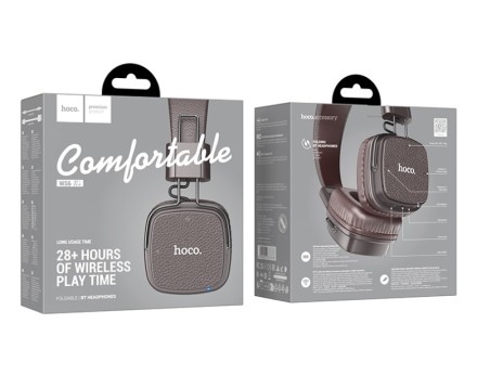  Стереонаушники Bluetooth полноразмерные Hoco W56 BT5.4 коричневый