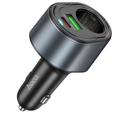  Автомобильное заряд. устр. Hoco Z56 1USB/1C/1 разветвитель 35W/30W/240W черный