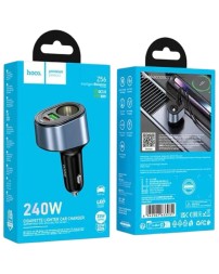 Автомобильное заряд. устр. Hoco Z56 1USB/1C/1 разветвитель 35W/30W/240W черный