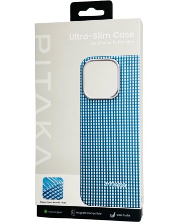  Накладка для i-Phone 16 Pro Max 6.9&quot; Pitaka Ultra Slim case синяя (Ocean blue)