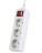  Perfeo сетевой удлинитель с кнопкой &quot;POWERMATE&quot;, 3,0м, 3 розетки, белый(PF-PM-3/3,0-W)