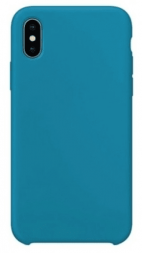Чехол-накладка  i-Phone X/XS Silicone icase  №35 космо-голубая