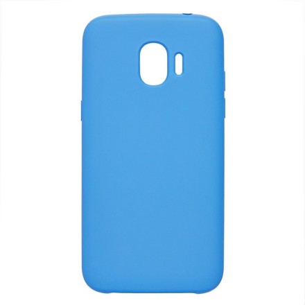  Накладка для Samsung Galaxy A5 (2018)/A8 (2018) Silicone cover голубая