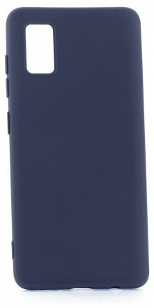 Накладка для Samsung Galaxy A41 Silicone cover без логотипа темно-синяя