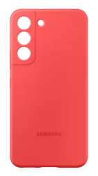 Накладка для Samsung Galaxy S22 Silicone cover без логотипа красная