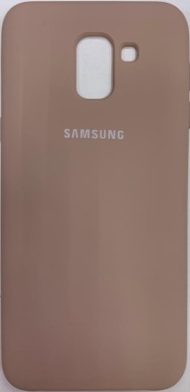  Накладка для Samsung Galaxy J6 (2018) Silicone cover пудро