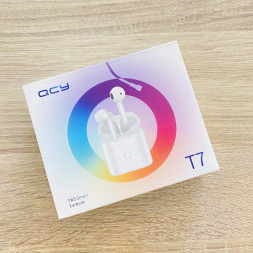 Наушники беспроводные Bluetooth QCY-T7 белая