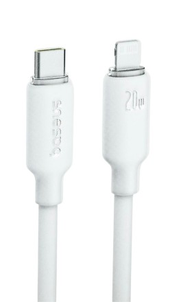  Кабель-зарядка Type-C на Lightning Baseus Foamed Silicone 1м (E0426A01) 20W белый