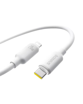  Кабель-зарядка Type-C на Lightning Baseus Foamed Silicone 1м (E0426A01) 20W белый
