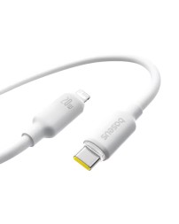 Кабель-зарядка Type-C на Lightning Baseus Foamed Silicone 1м (E0426A01) 20W белый