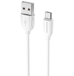Usb Кабель-зарядка Micro Borofone BX19 Benefit 1.3A 1м силиконовый белый