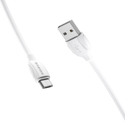  Usb Кабель-зарядка Micro Borofone BX19 Benefit 1.3A 1м силиконовый белый