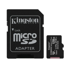 micro SDXC карта памяти Kingston 128 Class10 UHS-I Canvas Select Plus с адапт.(SDCS2/128GB)