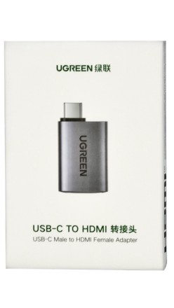  OTG Ugreen US320 USB-C (папа) на HDMI (мама) серый