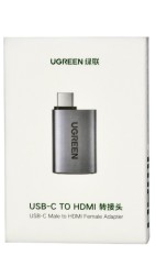 OTG Ugreen US320 USB-C (папа) на HDMI (мама) серый