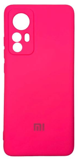  Накладка для Xiaomi 12 Silicone cover без логотипа розовая