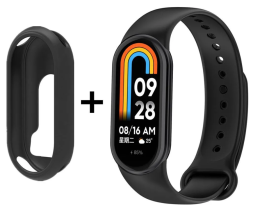 Ремешок для Xiaomi Mi Band 8 силиконовый черный