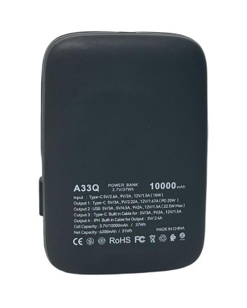  Powerbank Evelatus 10000mAh 1USB/1C 22.5W чёрный