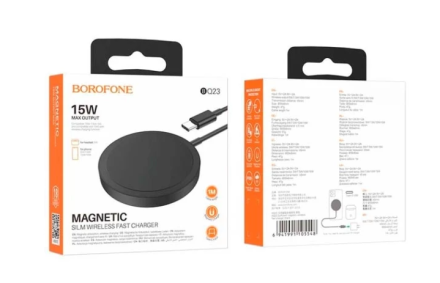  Беспроводное заряд. устр. магнитное Borofone BQ23 15W чёрные