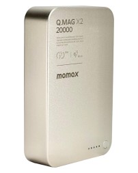 Powerbank магнитный с MagSafe Momax Q. Mag X2 20000mAh/индикатор заряда IP133CNE титан