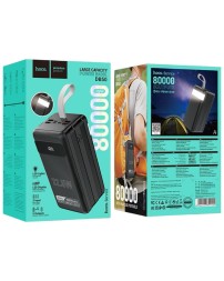 Powerbank Hoco DB50 80000mAh 4USB/Micro/Type-C/Lightning с фонариком черный