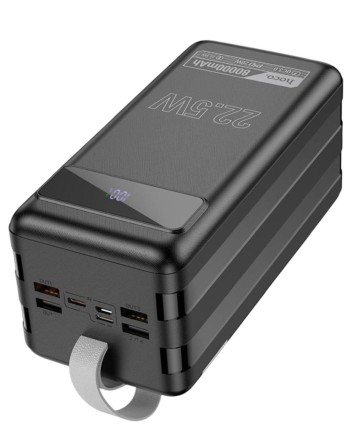  Powerbank Hoco DB50 80000mAh 4USB/Micro/Type-C/Lightning с фонариком черный