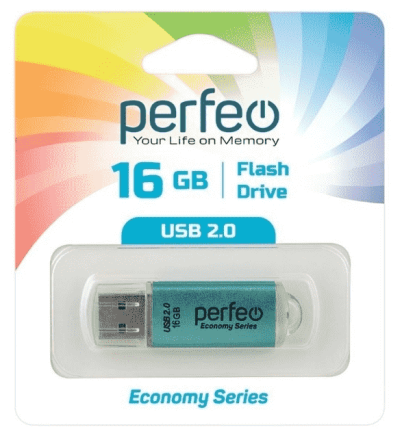  USB флеш накопитель Perfeo 16GB E01 Green economy series