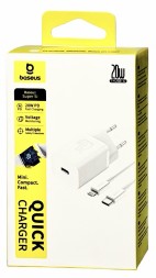 Сетевое зар. устр. Baseus Super Si 1C кабель Lightning 20W TZCCSUP-B02 белое