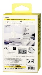 Сетевое зар. устр. Baseus Super Si 1C кабель Lightning 20W TZCCSUP-B02 белое