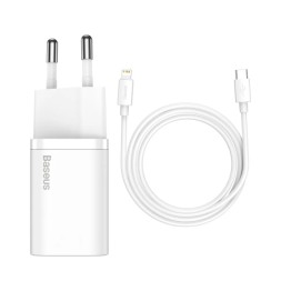 Сетевое зар. устр. Baseus Super Si 1C кабель Lightning 20W TZCCSUP-B02 белое