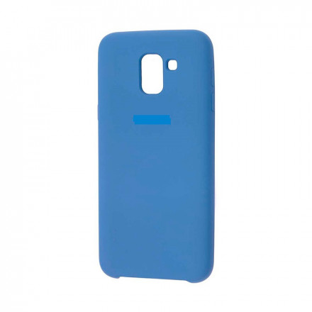  Накладка для Samsung Galaxy A6 (2018) Silicone cover синяя