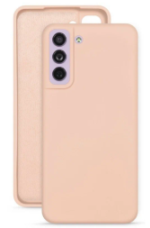 Накладка для Samsung Galaxy S22 Silicone cover без логотипа пудро