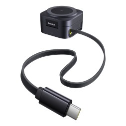 Беспроводное зарядное устройство 2в1 Baseus PicoGo Series Qi2 67W (P10276800123-00) черное