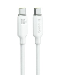 Кабель-зарядка Type-C на Type-C Baseus Foamed Silicone 100W 1м (CATWJ-01) белый
