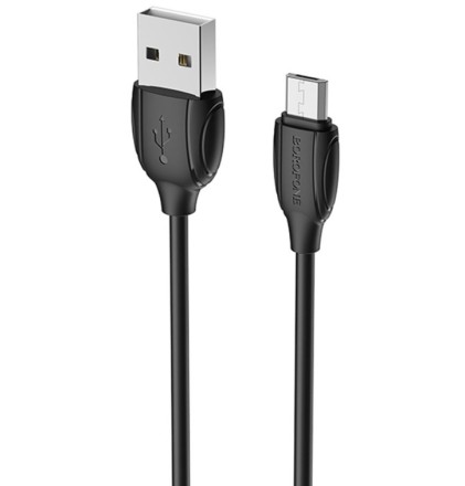  Usb Кабель-зарядка Micro Borofone BX19 Benefit 1.3A 1м силиконовый черный