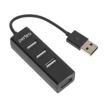  USB-HUB Perfeo 4 Port, (PF-HYD-6010H Black) черный