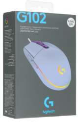 Мышь проводная Logitech G102 USB/DPI 8000/5 кнопок/1.8м лиловая