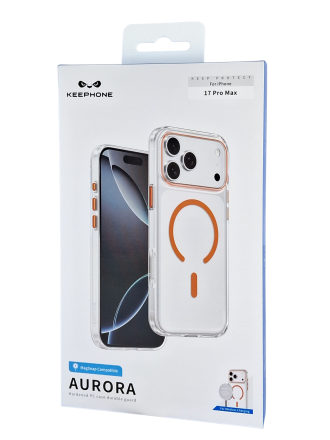  Накладка для i-Phone 17 Pro Max Keephone Aurora MagSnap оранжево-прозрачный