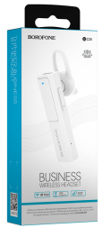 Bluetooth-гарнитура Borofone BC30 Thinker 10ч/BT50 белая