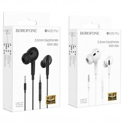 Стереонаушники Borofone BM30 Pro с микрофоном 1.2м белые