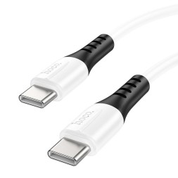 Usb Кабель-зарядка Type-C на Type-C Hoco X82 3A 60W 1м силиконовый белый