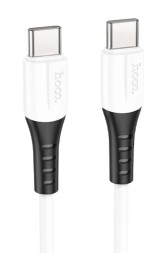 Usb Кабель-зарядка Type-C на Type-C Hoco X82 3A 60W 1м силиконовый белый