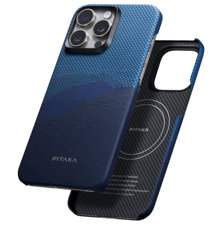  Накладка для i-Phone 15 Pro Max 6.7 Pitaka Magez Case 4 Aramid Fiber Starpeak (Over thr Horizon)
