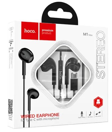  Стереонаушники Hoco M1 Max Type-C с микрофоном 1.2м черный
