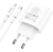  Сетевое зар. устр. Hoco C94A с шнуром Type-C на Lightning 1C 20W белое