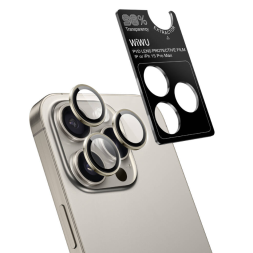 Защитное стекло для задней камеры i-Phone 15 Pro/15 Pro Max Wiwu Natural Titanium